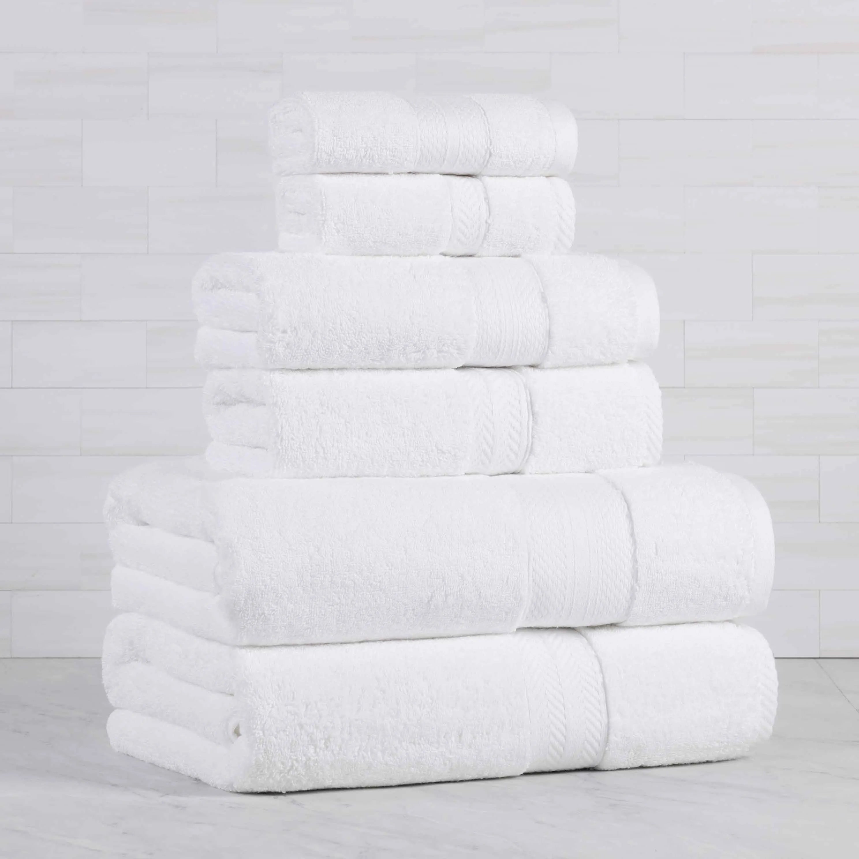 Turkish Cotton Plush Towel Set 6 Piece - Turkish Towel Bundle by Superior Brand