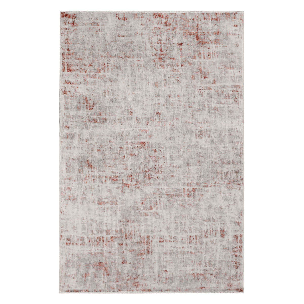 Acer Distressed Contemporary Abstract Modern Indoor Area Rug - Rust