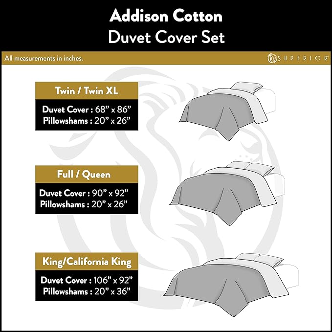 Cotton 3-Piece Nautical Stripe Duvet Cover Set