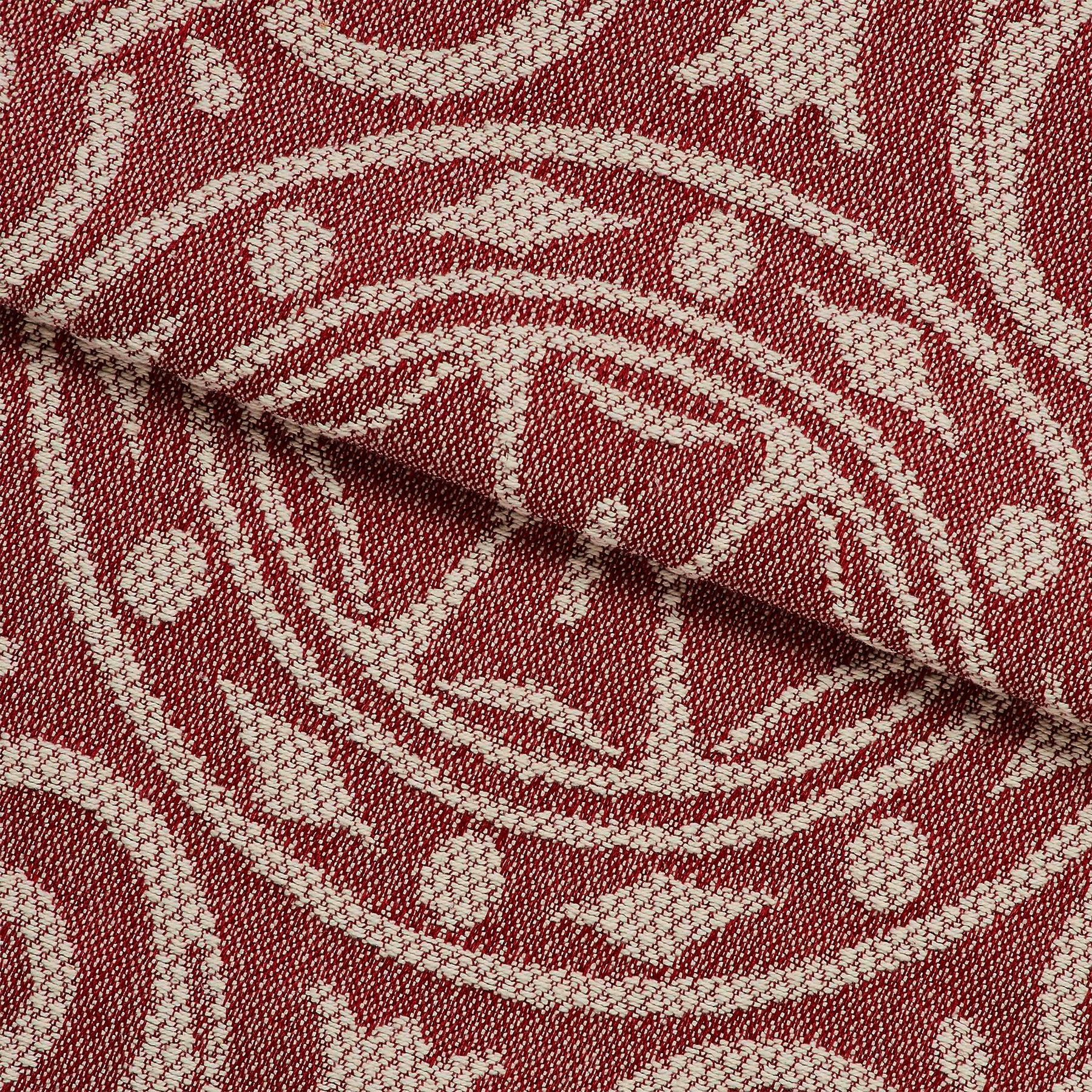 Superior Adalie Cotton Blend Woven Jacquard Vintage Medallion Lightweight Bedspread and Sham Set - Berry Red