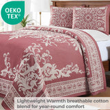 Adalie Cotton Blend Woven Jacquard Medallion Bedspread Set - Bedspread by Superior