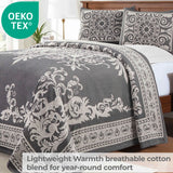 Lightweight Cotton Blend Bedspread Sets Adalie Medallion Jacquard