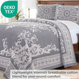 Lightweight Cotton Blend Bedspread Sets Adalie Medallion Jacquard