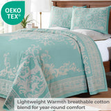 Lightweight Cotton Blend Bedspread Sets Adalie Medallion Jacquard