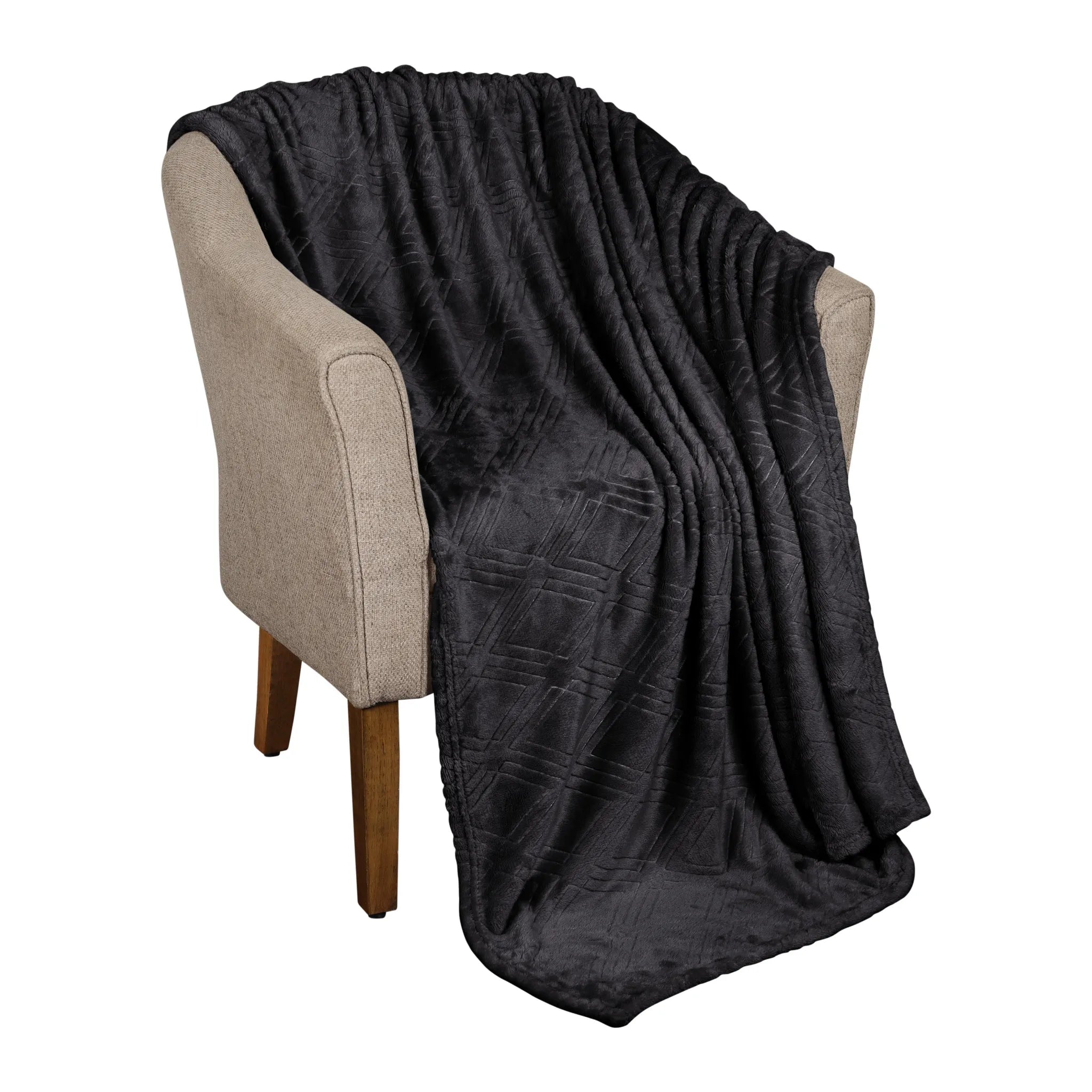 Flannel Fleece Blanket – Alaska Diamond Quilted - Warm and Plush
