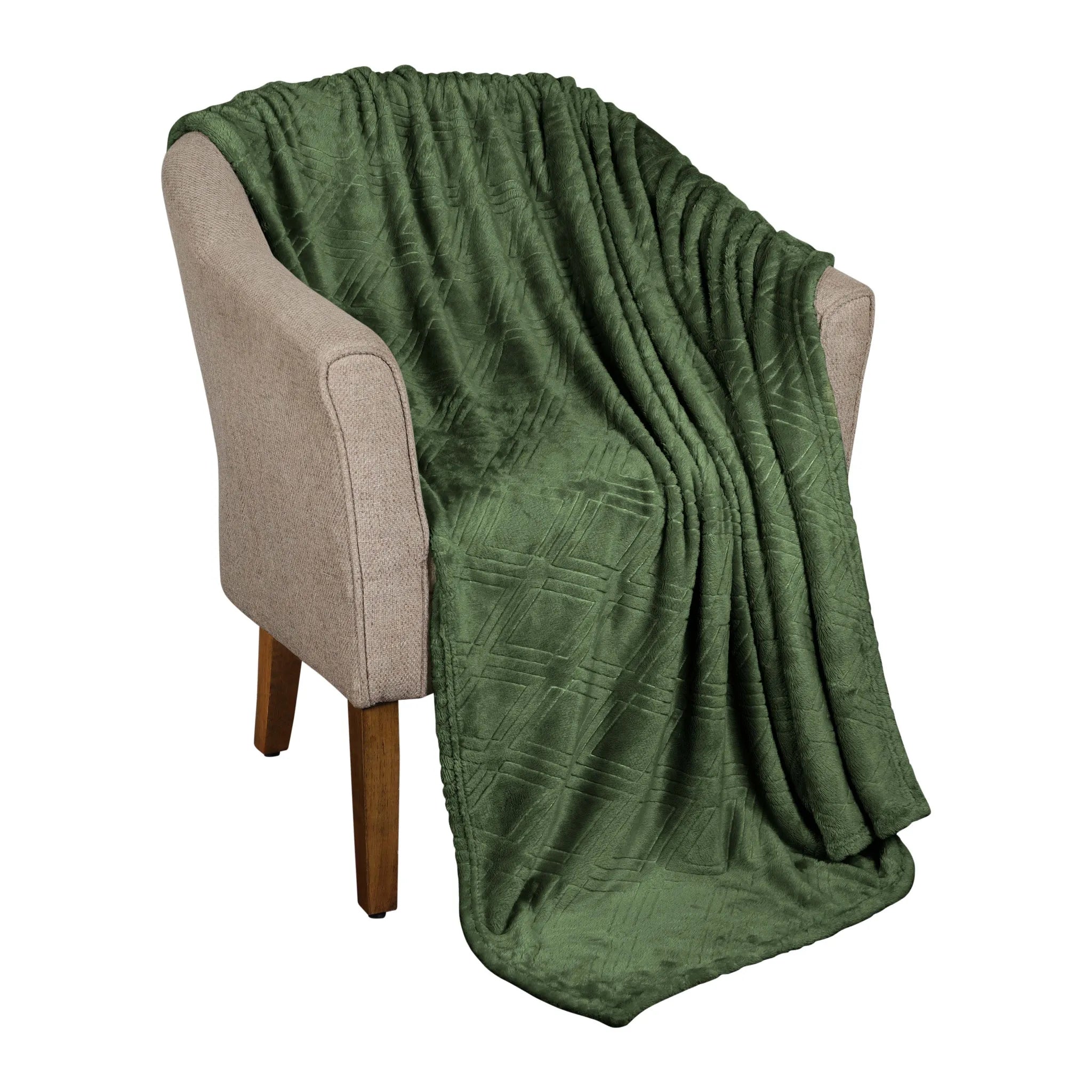 Flannel Fleece Blanket – Alaska Diamond Quilted - Warm and Plush