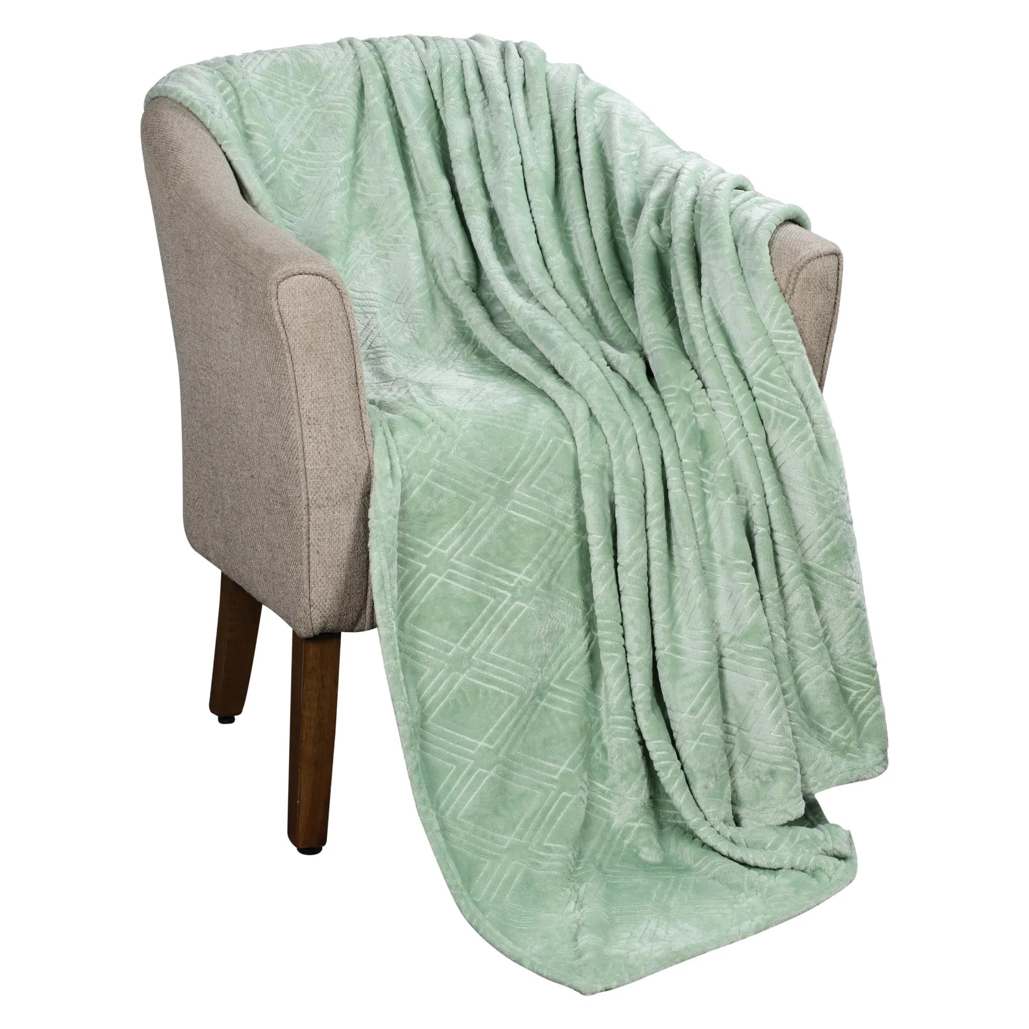 Flannel Fleece Blanket – Alaska Diamond Quilted - Warm and Plush
