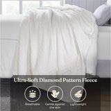 Flannel Fleece Blanket – Alaska Diamond Quilted - Warm and Plush