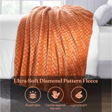 Flannel Fleece Blanket – Alaska Diamond Quilted - Warm and Plush