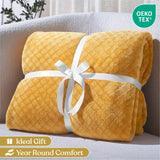 Flannel Fleece Blanket – Alaska Diamond Quilted - Warm and Plush