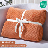 Flannel Fleece Blanket – Alaska Diamond Quilted - Warm and Plush