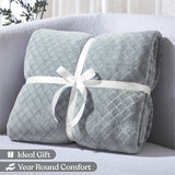 Flannel Fleece Blanket – Alaska Diamond Quilted - Warm and Plush