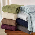 Basketweave Classic Farmhouse All-Season Cotton Blanket - Blanket by Superior Brand