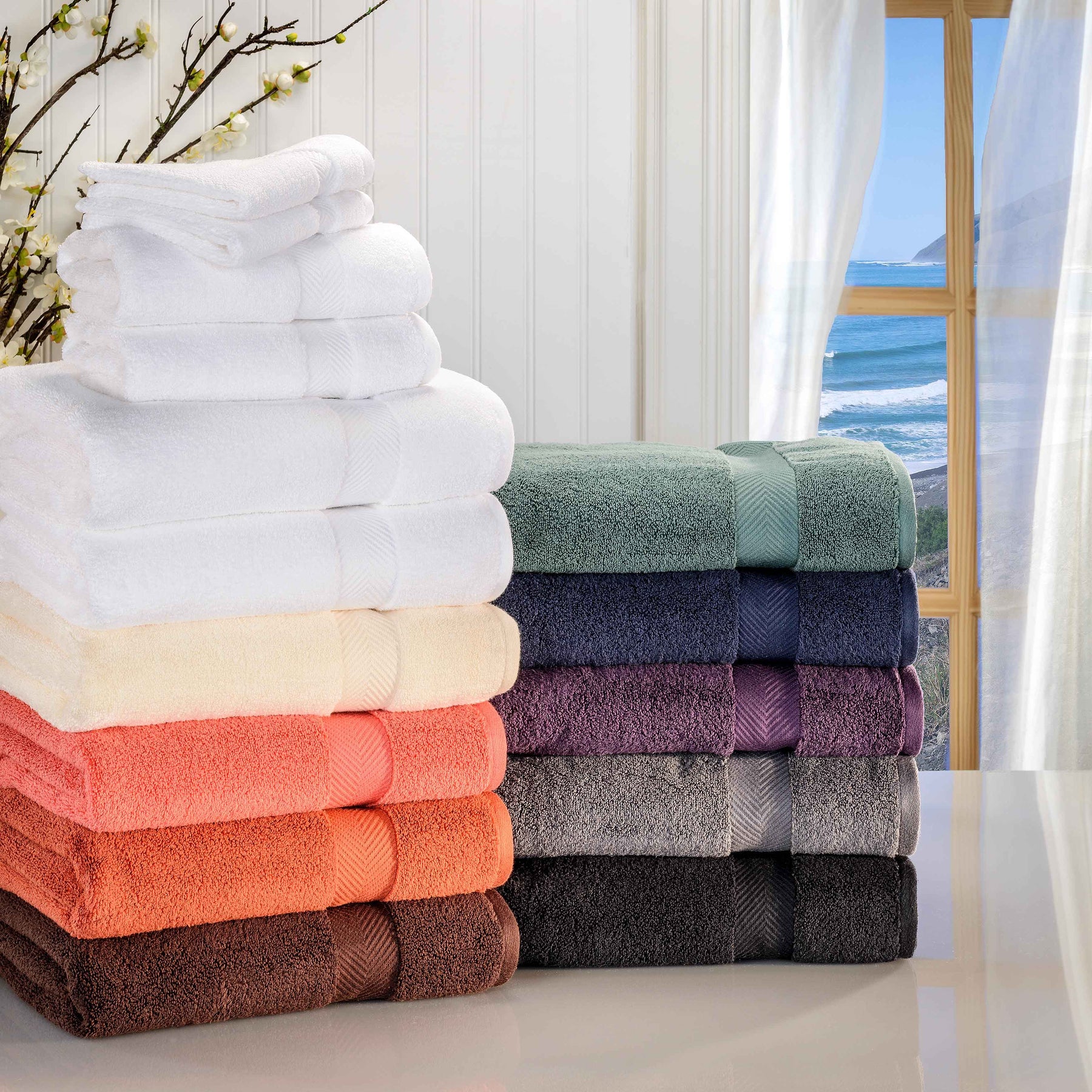 Zero-Twist Smart-Dry Combed Cotton 3 Piece Towel Set