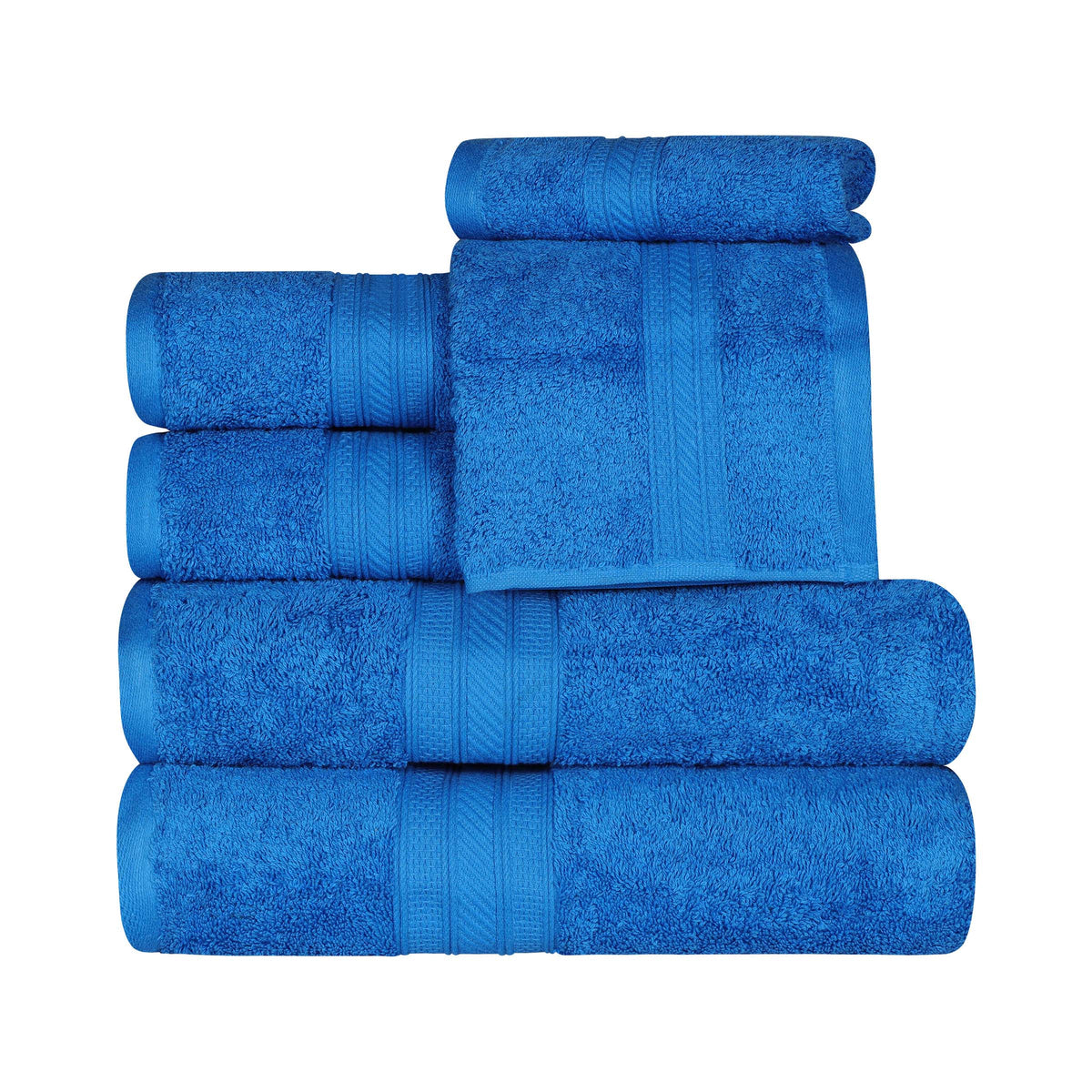 Cotton Heavyweight Absorbent Plush 6 Piece Towel Set