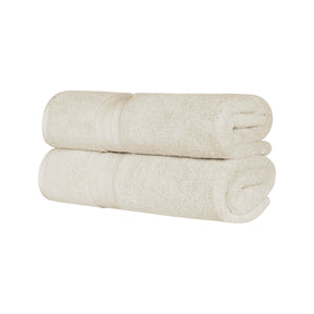 Cotton Heavyweight Absorbent Plush 2 Piece Bath Sheet Set - Almond