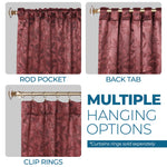 Leaves Room Darkening Back Tabs Blackout Curtain Panels, Set of 2 - Blackout Curtains by Superior