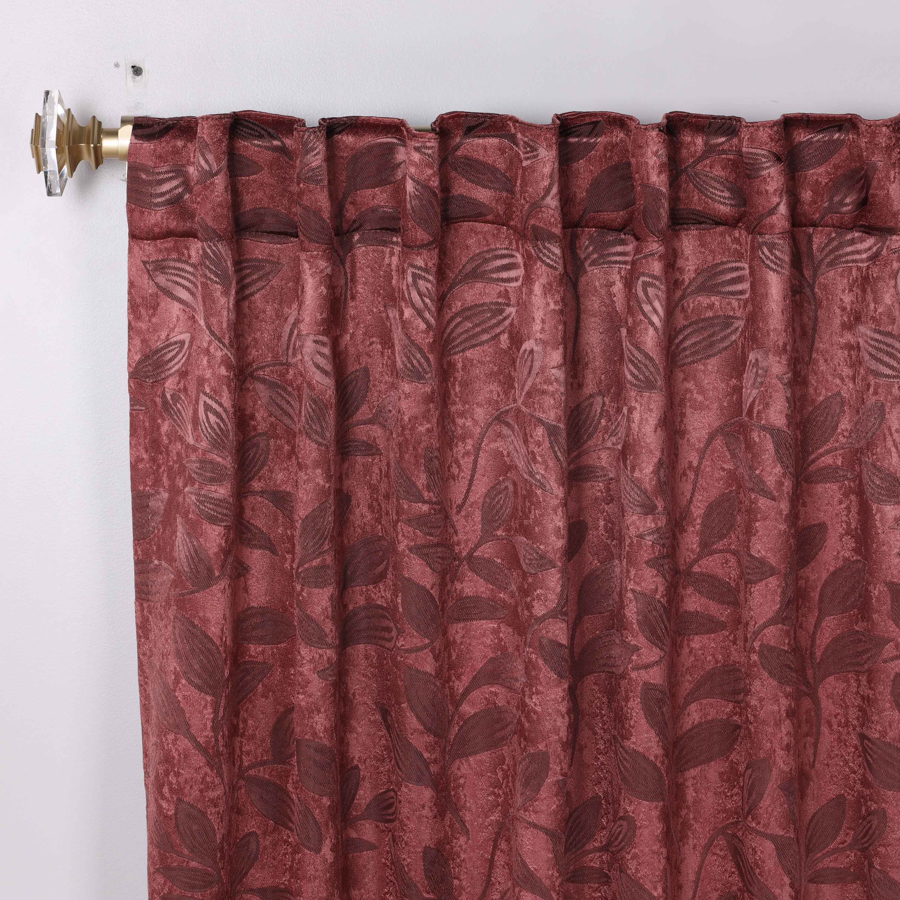 Leaves Room Darkening Back Tabs Blackout Curtain Panels, Set of 2 - Blackout Curtains by Superior