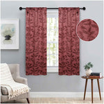 Leaves Room Darkening Washable Blackout Curtain Panels, Set of 2 - Blackout Curtains by Superior