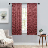 Leaves Room Darkening Washable Blackout Curtain Panels, Set of 2 - Blackout Curtains by Superior