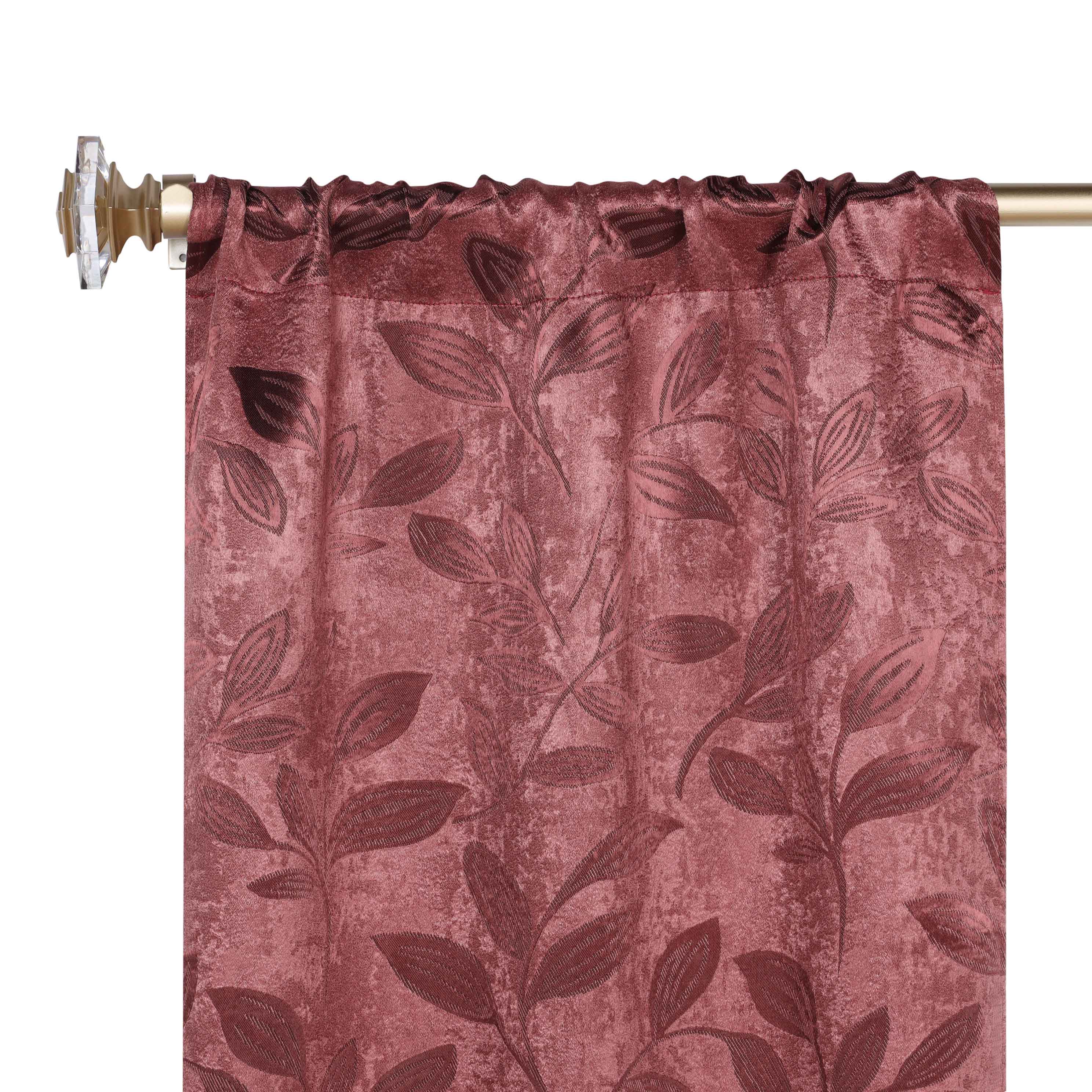 Leaves Room Darkening Washable Blackout Curtain Panels, Set of 2 - Blackout Curtains by Superior