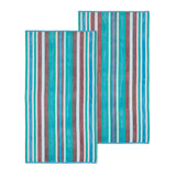2 Piece Rope Textured Striped Oversized Cotton Beach Towel Set - Beach Towel by Superior