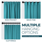 Solid Room Darkening Blackout Curtain Panels, Back Tabs, Set of 2 - Blackout Curtains by Superior