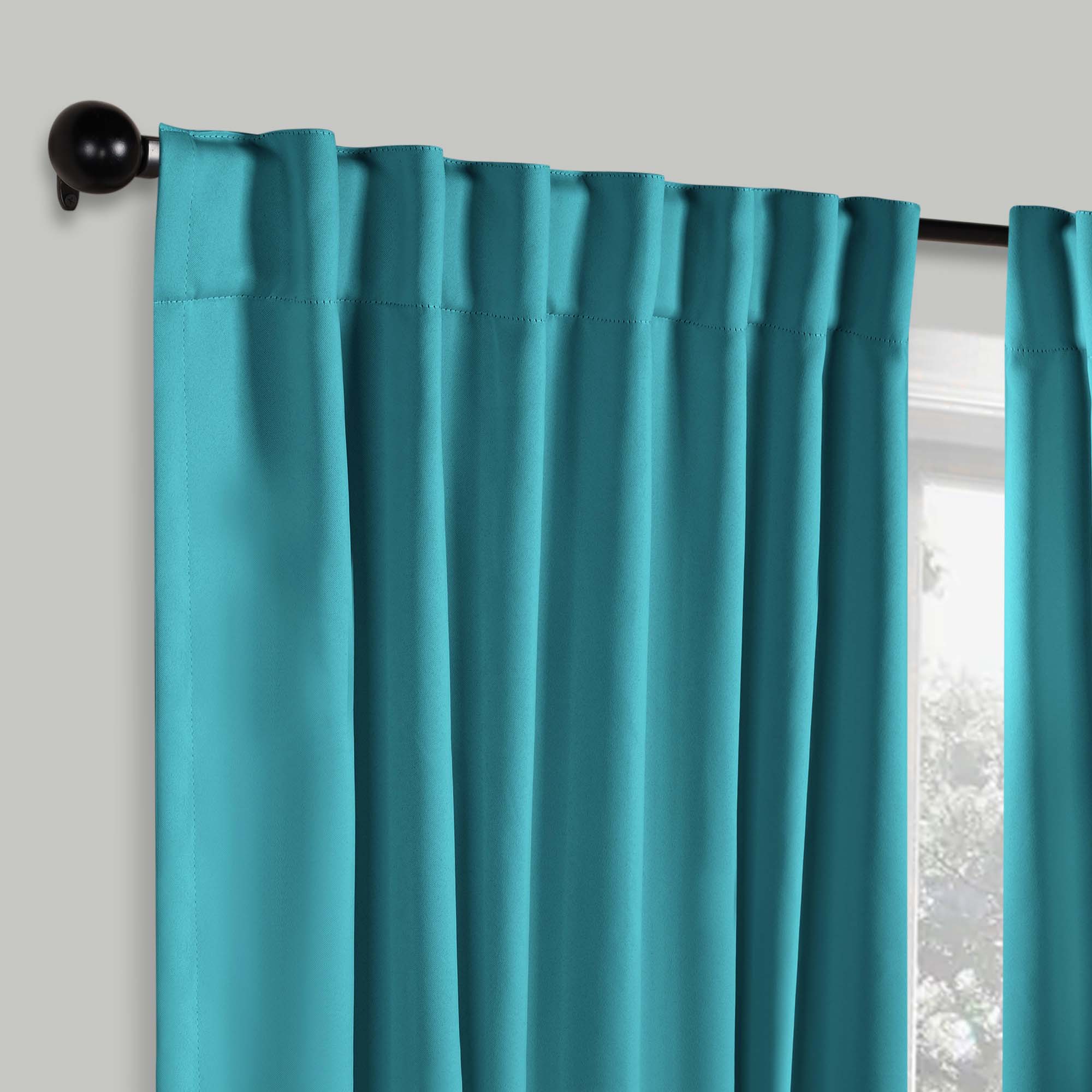Solid Room Darkening Blackout Curtain Panels, Back Tabs, Set of 2 - Blackout Curtains by Superior