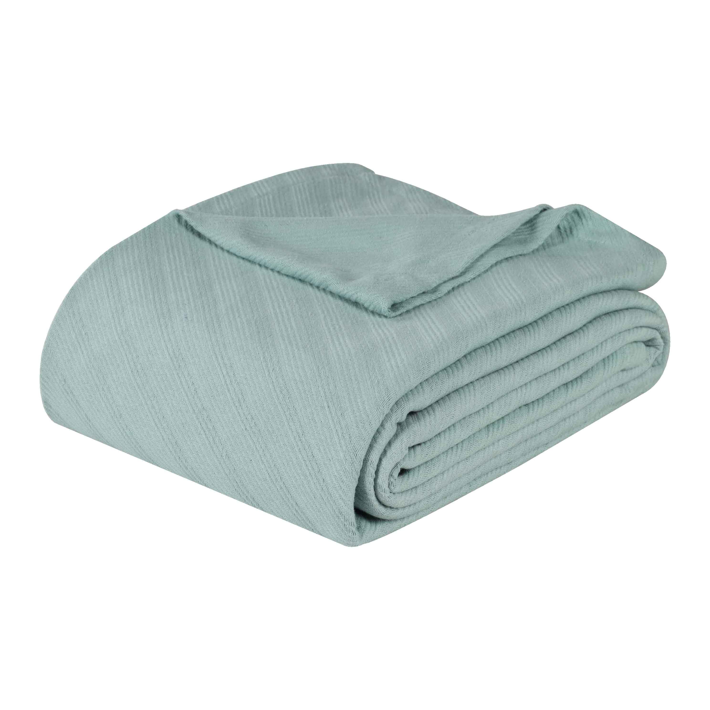 Milan Cotton Textured Jacquard Striped Lightweight Woven Blanket - Blanket by Superior Brand