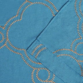 Embroidered Moroccan Sheer Grommet Curtain Panel Set - Aquarius