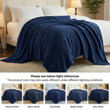 Fleece Blanket Plush Cozy Warm Arctic Boho Knit Jacquard