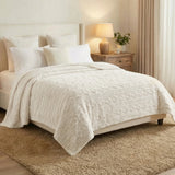 Fleece Blanket Plush Cozy Warm Arctic Boho Knit Jacquard