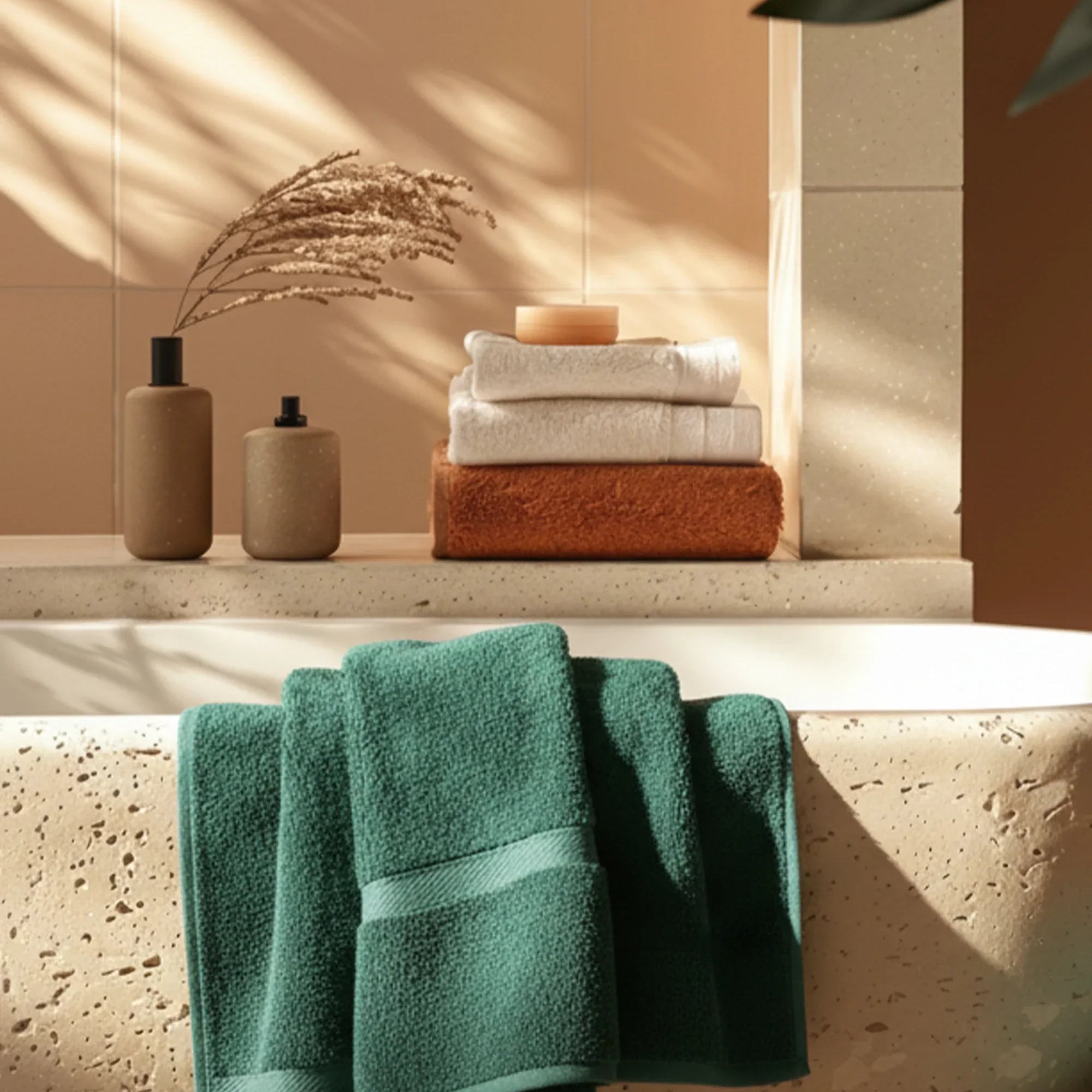 Madison Egyptian Cotton Plush Thick Absorbent Bath Towel Set of 2 - Egyptian Cotton Bath Towel by Superior Brand