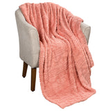Fleece Blanket Plush Cozy Warm Arctic Boho Knit Jacquard