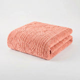 Fleece Blanket Plush Cozy Warm Arctic Boho Knit Jacquard