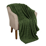 Fleece Blanket Plush Cozy Warm Arctic Boho Knit Jacquard