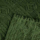 Fleece Blanket Plush Cozy Warm Arctic Boho Knit Jacquard