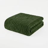 Fleece Blanket Plush Cozy Warm Arctic Boho Knit Jacquard