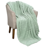 Fleece Blanket Plush Cozy Warm Arctic Boho Knit Jacquard