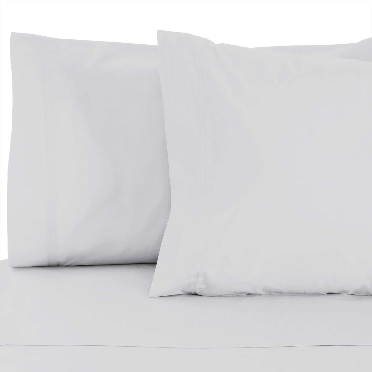 Superior 100% Rayon From Bamboo 300 Thread Count Solid 2 Piece Pillowcase Set - White
