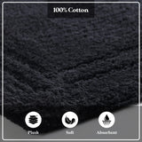 Cotton Solid Non-Skid Washable 2 Piece Bathroom Rug Set - Bath Rugs by Superior Brand