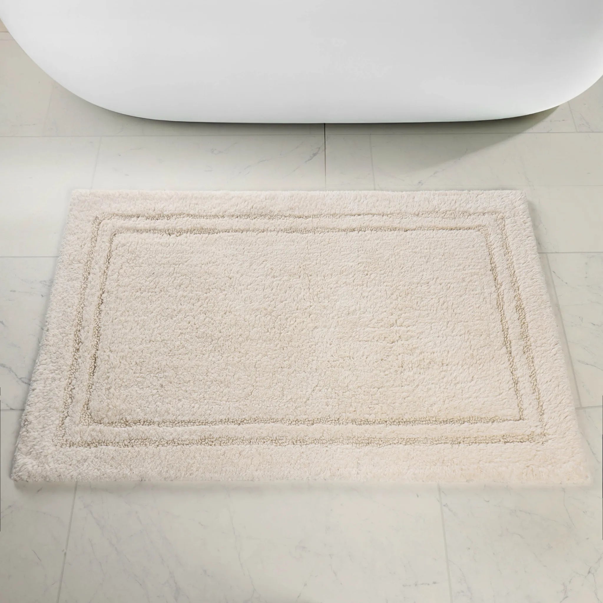Cotton Solid Non-Skid Washable 2 Piece Bathroom Rug Set - Bath Rugs by Superior Brand