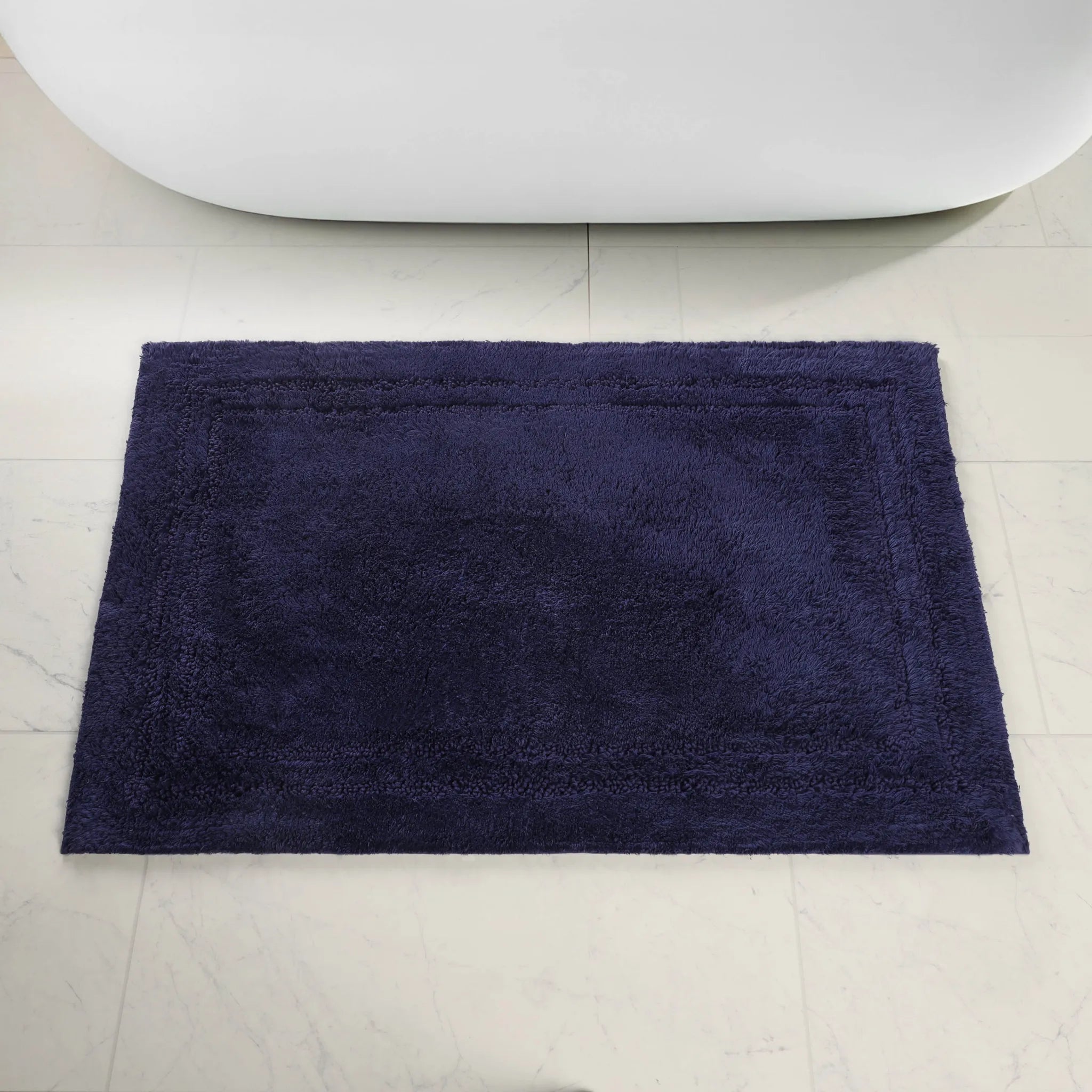 Cotton Solid Non-Skid Washable 2 Piece Bathroom Rug Set - Bath Rugs by Superior Brand