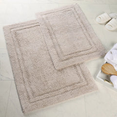 Cotton Solid Non-Skid Washable 2 Piece Bathroom Rug Set - Bath Rugs by Superior Brand