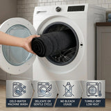 Solid Bordered Cotton Washable Non-Slip Bath Rugs or Runner
