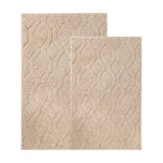 Brou Diamond Lattice Textured Machine Washable Bath Rugs, Set of 2 - Bath Rugs by Superior Brand