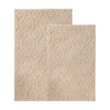Brou Diamond Lattice Textured Machine Washable Bath Rugs, Set of 2 - Bath Rugs by Superior Brand