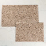 Brou Diamond Lattice Textured Machine Washable Bath Rugs, Set of 2 - Bath Rugs by Superior Brand