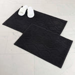 Brou Diamond Lattice Textured Machine Washable Bath Rugs, Set of 2 - Bath Rugs by Superior Brand