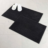 Brou Diamond Lattice Textured Machine Washable Bath Rugs, Set of 2 - Bath Rugs by Superior Brand